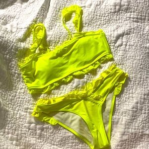 Neon yellow bikini